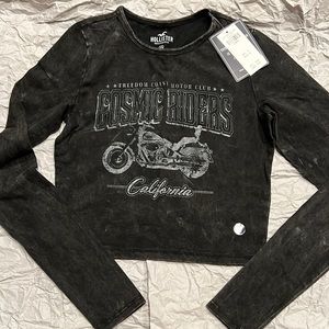 Hollister Cropped Graphic Tee Womens XS